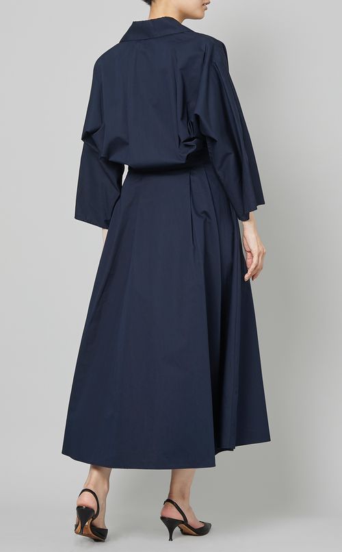 コットンカシュクールロングワンピース