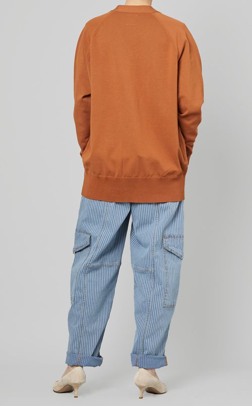 Vネックニットミドルカーディガン