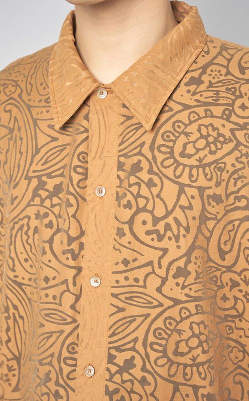 シースルーパターンシャツ