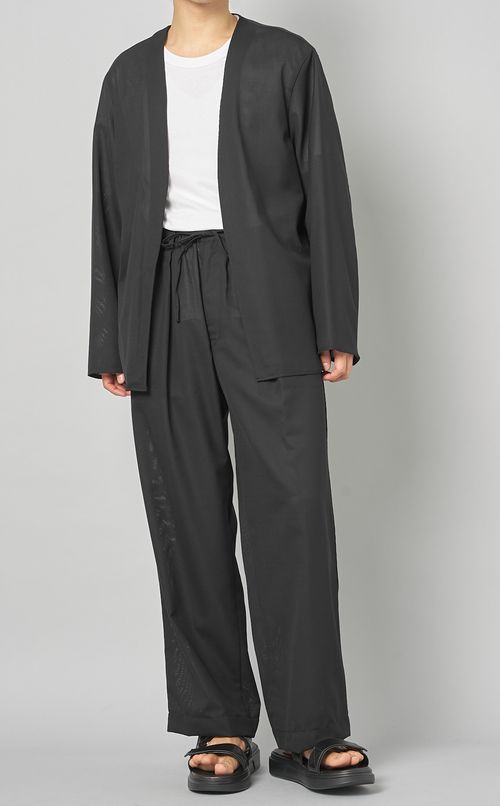 ウールポリドロストパンツ