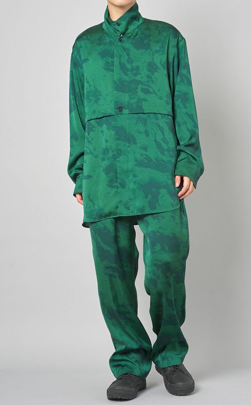 マーブルサテンイージーパンツ