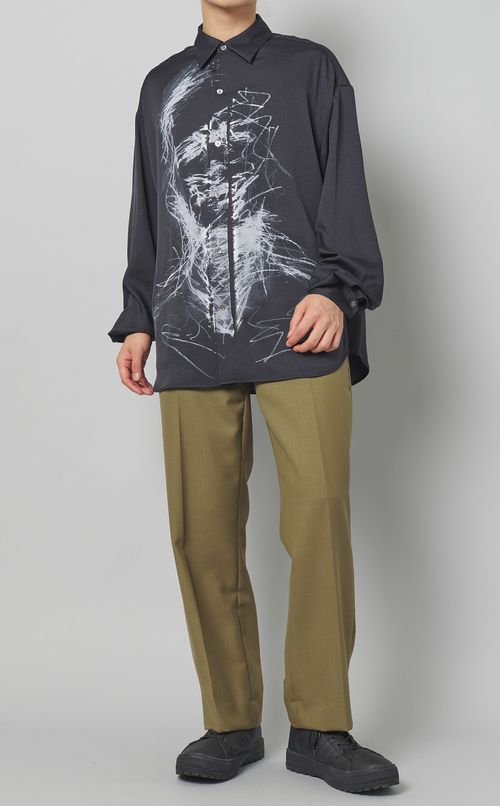ドローイングプリントシャツ