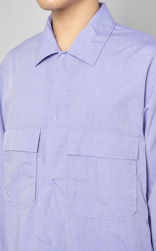 シャンブレーシャツブルゾン