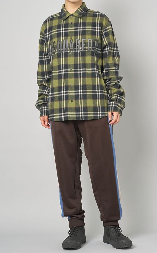 コットンフランネルチェックシャツ