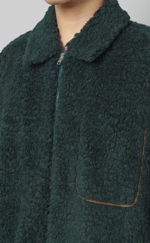 ボアジップシャツブルゾン