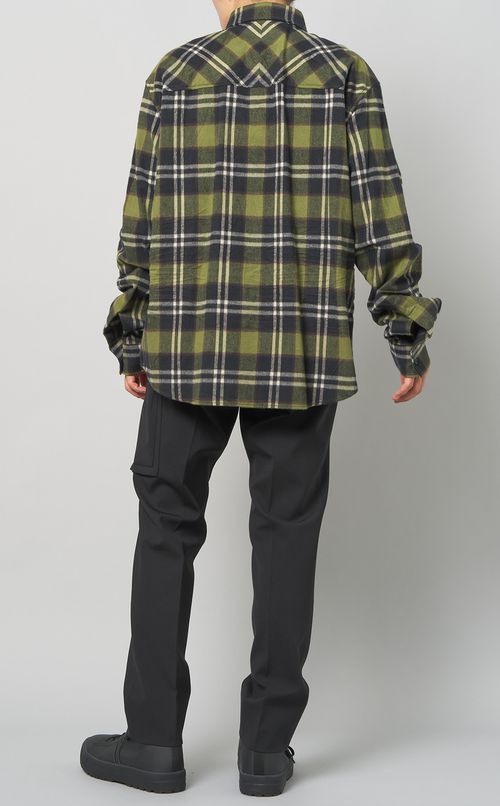 コットンフランネルチェックシャツ