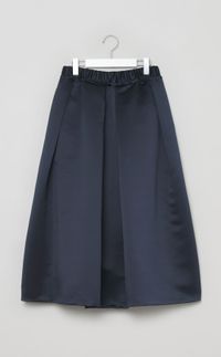 ヘビーサテンバックリボンギャザースカート