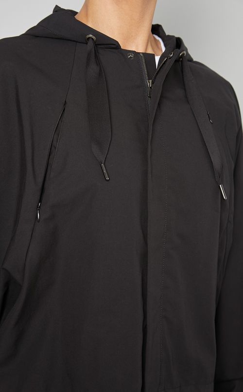 シルクミックスフーデッドブルゾン