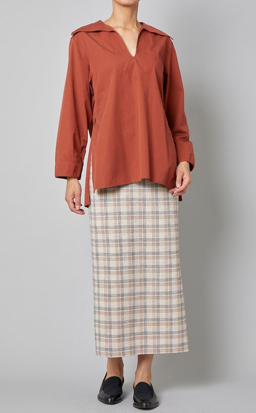 ツイードチェックIラインスカート