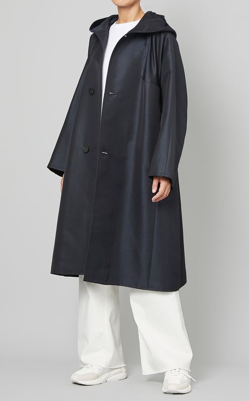 メモリーフーデッドラグランコート