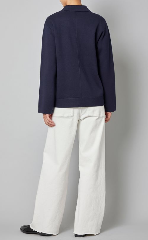 コットンシルクミラノリブブルゾン