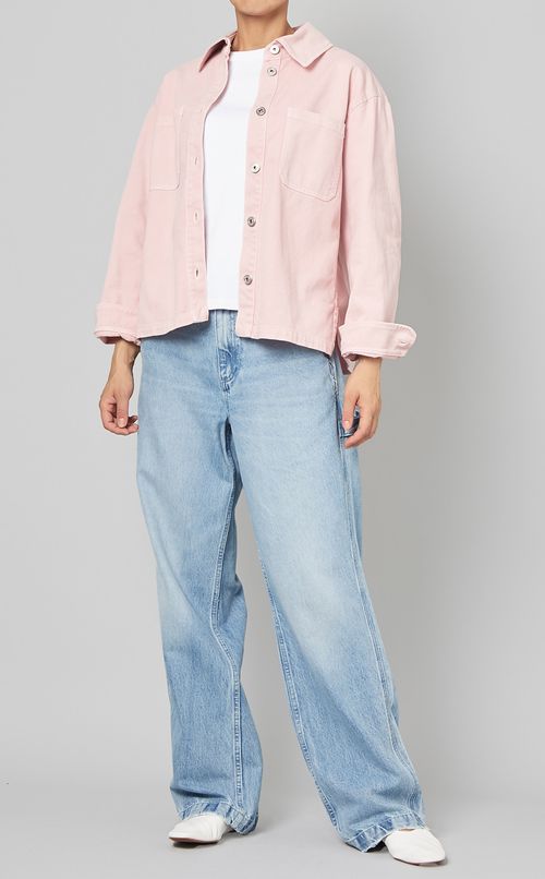 コットンカラーデニムブルゾン