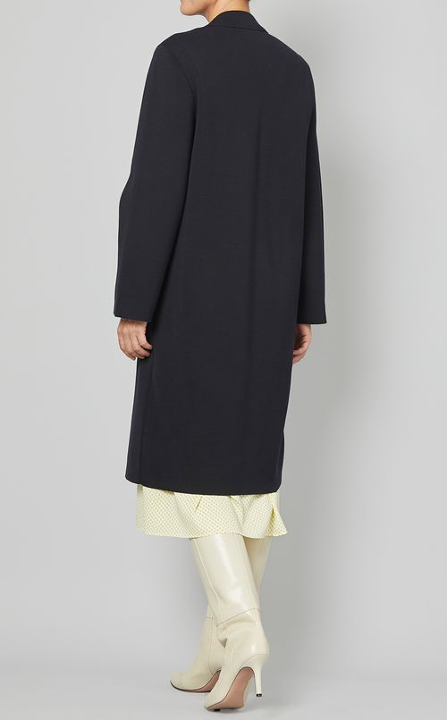 コットンニットステンカラーコート