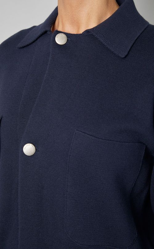 コットンシルクミラノリブブルゾン