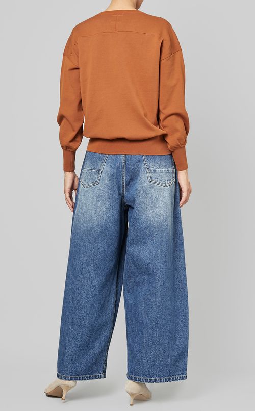 Vネックワイドニットプルオーバー