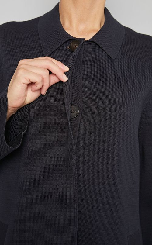 コットンニットステンカラーコート