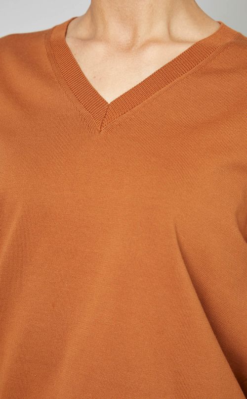 Vネックワイドニットプルオーバー