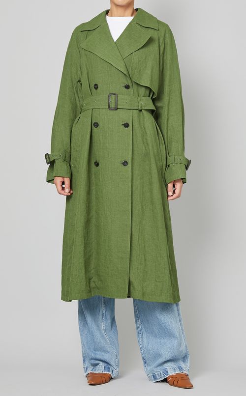 リネンレーヨントレンチコート