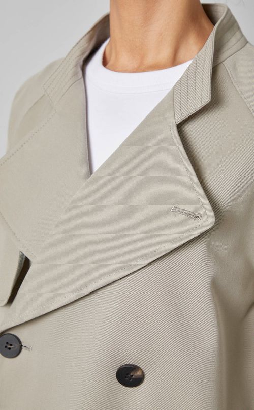 コットンウールショートトレンチコート