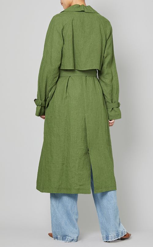 リネンレーヨントレンチコート