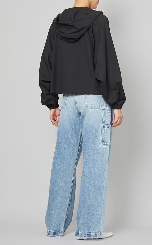 シルクミックスフーデッドブルゾン