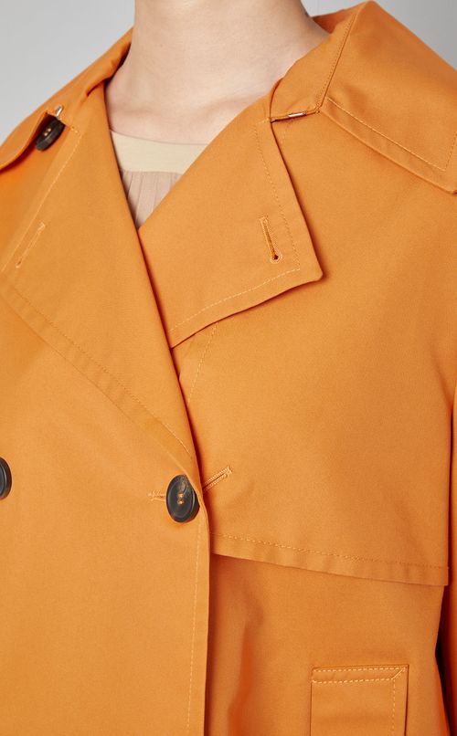 コットンショート丈トレンチコート