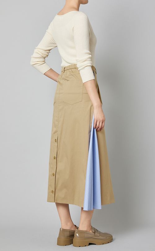 バイマテリアルフレアスカート