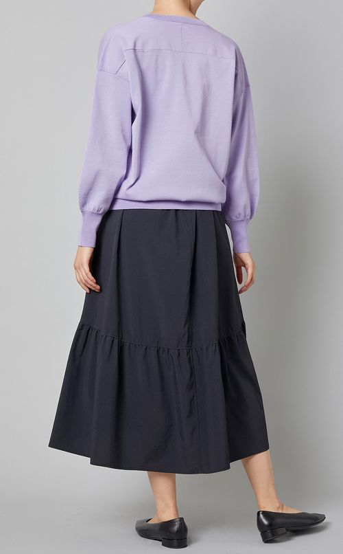 Vネックワイドニットプルオーバー