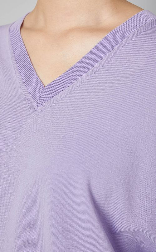 Vネックワイドニットプルオーバー