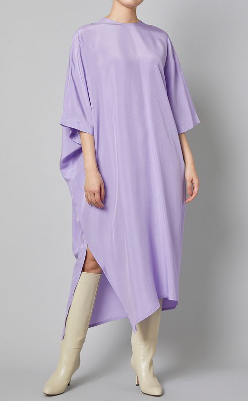 ライラックアシンメトリーワンピース