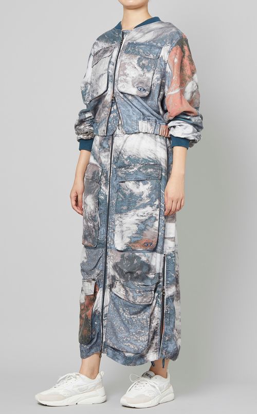 プリントジップショートブルゾン