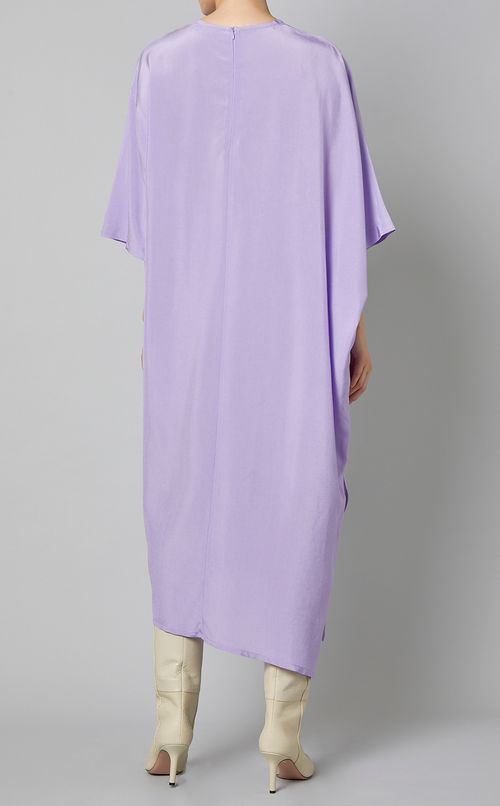 ライラックアシンメトリーワンピース
