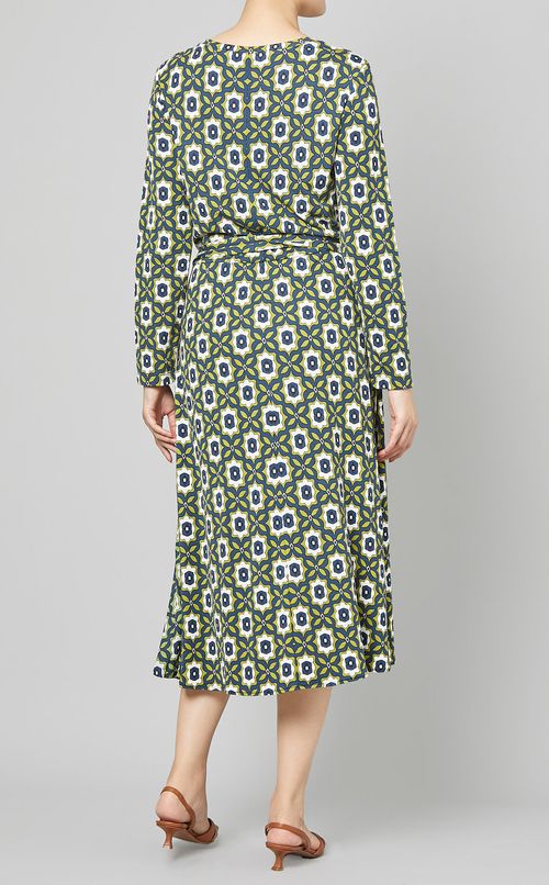 インターロックプリントジャージワンピース