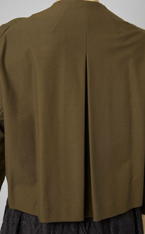 ツイルジャージーノーカラーブルゾン