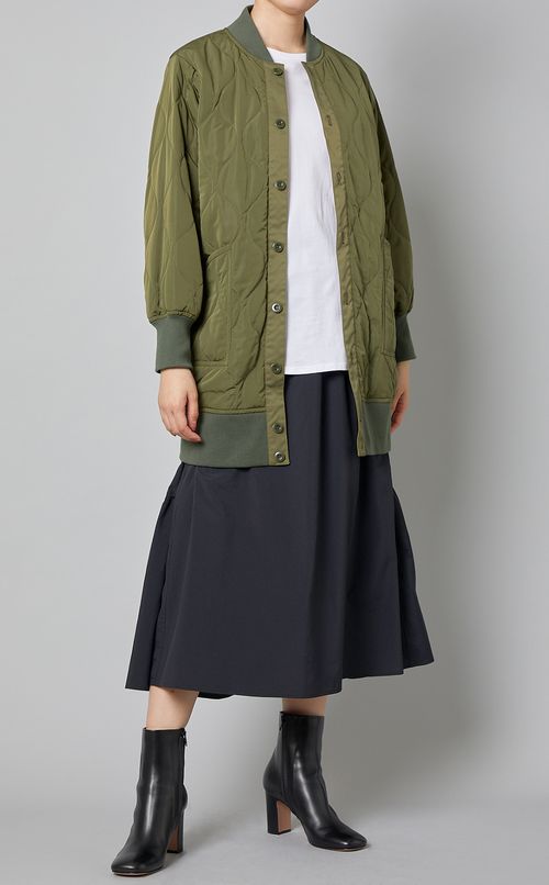 ミリタリーキルティングコート