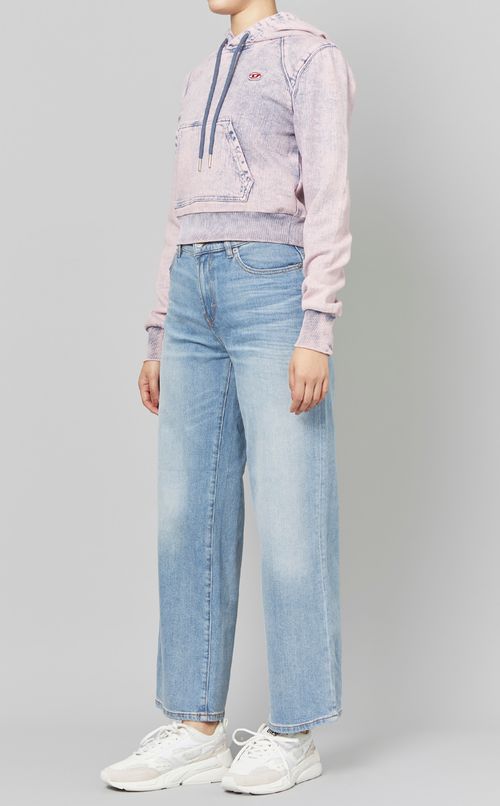 コットンスウェットショート丈フーディー