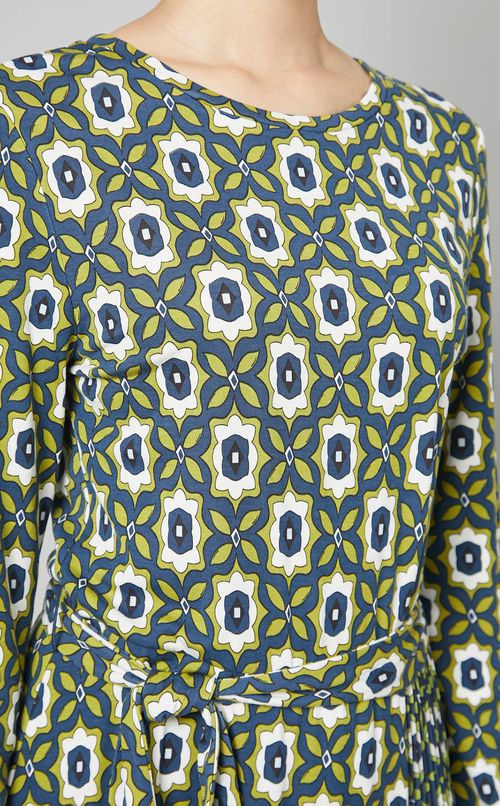 インターロックプリントジャージワンピース