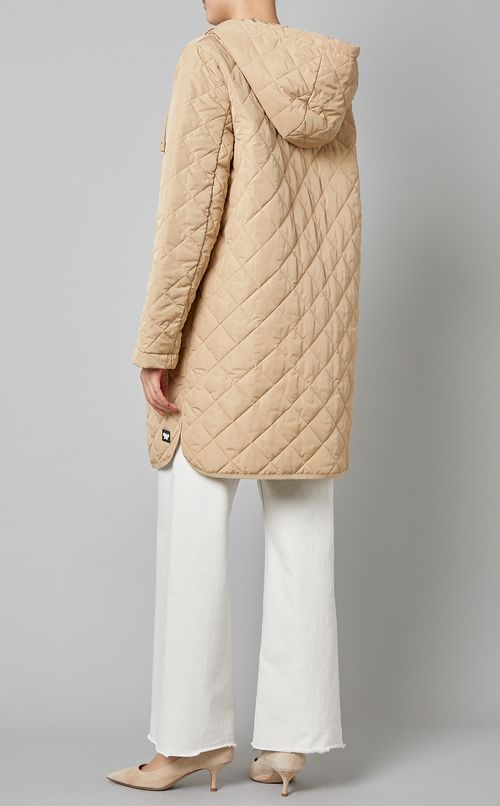 キルティングフーディコート