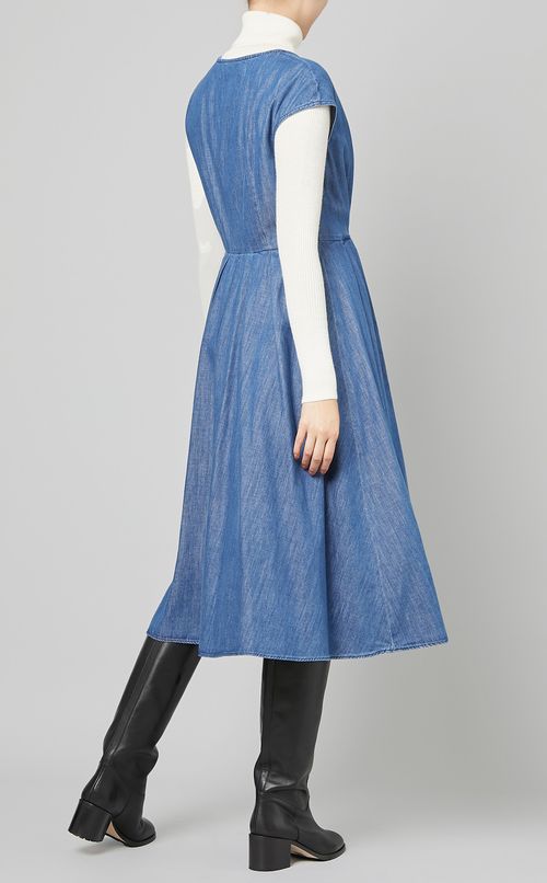 ライトデニムカシュクールワンピース