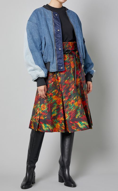 フラワープリントオリガミフレアスカート