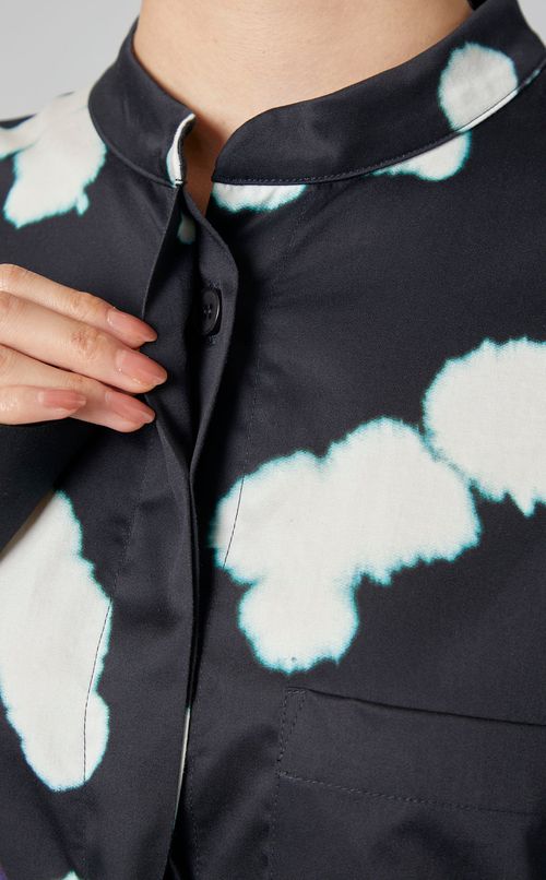 ギャラクシーアシンメトリーシャツドレス