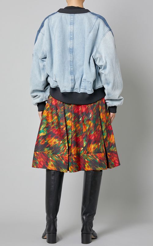 フラワープリントオリガミフレアスカート