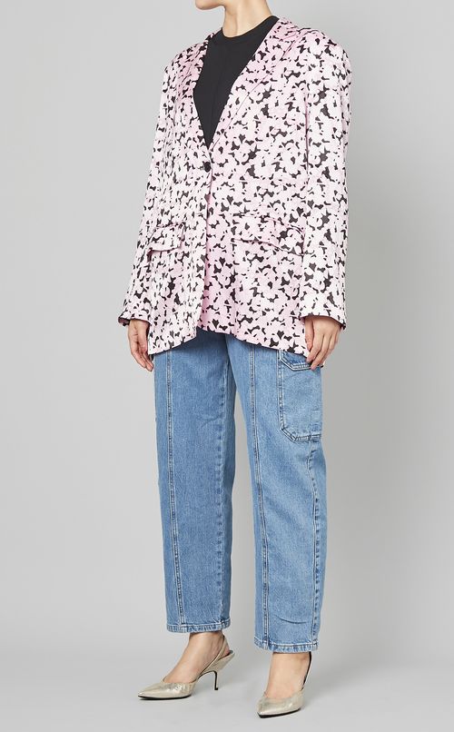 チェーンフラワープリントジャケット