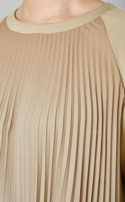 プリーツフレアジャージトップス