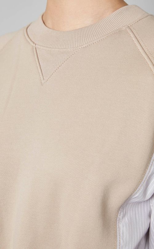 スウェットポプリンコンボワンピース