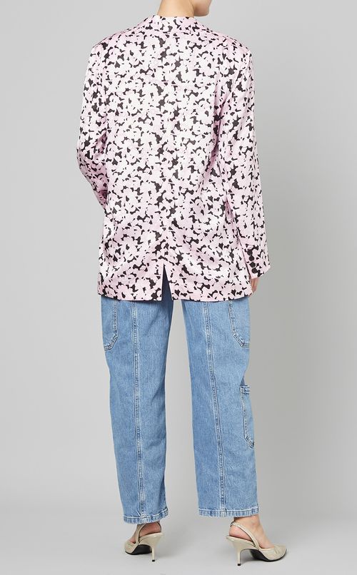 チェーンフラワープリントジャケット