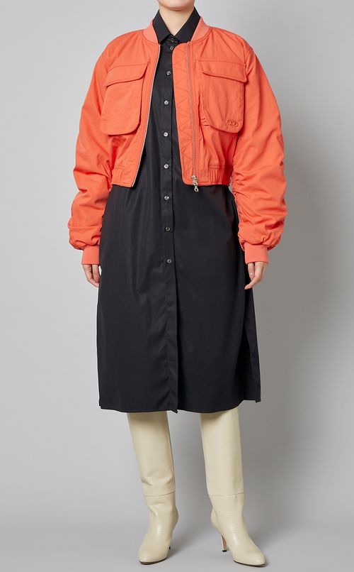 フロントポケットジップショートブルゾン