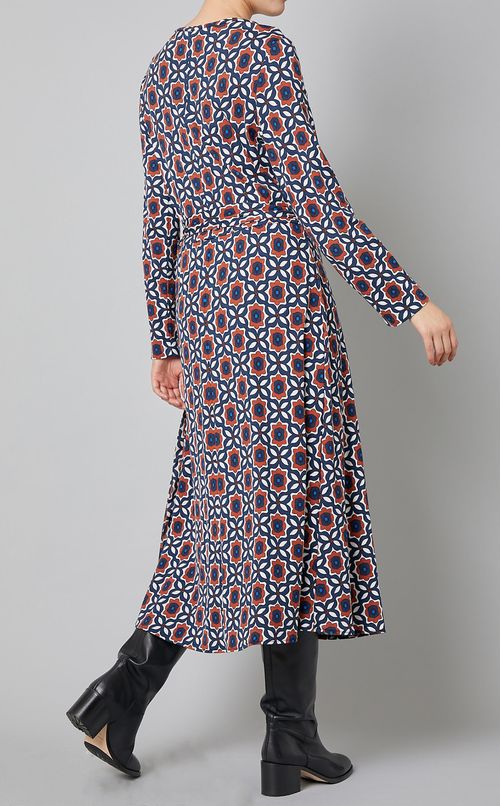 インターロックプリントジャージワンピース