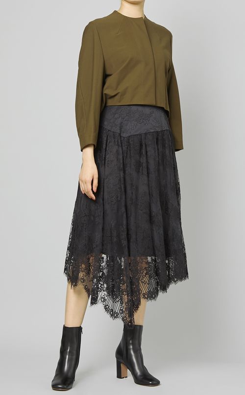 アシンメトリーレーススカート