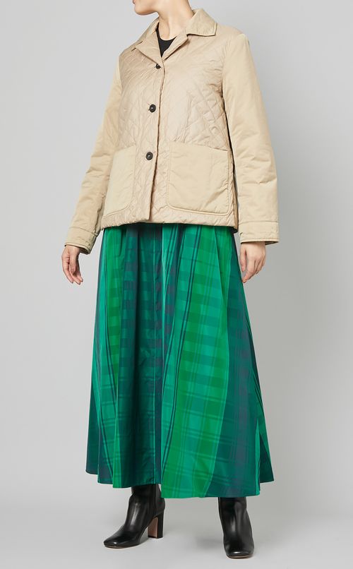 キルティングオープンカラーブルゾン